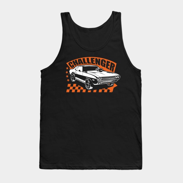 Dodge Challenger Car Tank Top by VEKTORKITA